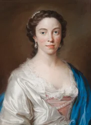Porträtt av Mary Thornton (pastell på papper)